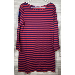 Vineyard Vines Womens Size S Red Blue Stripe Cotton Dress